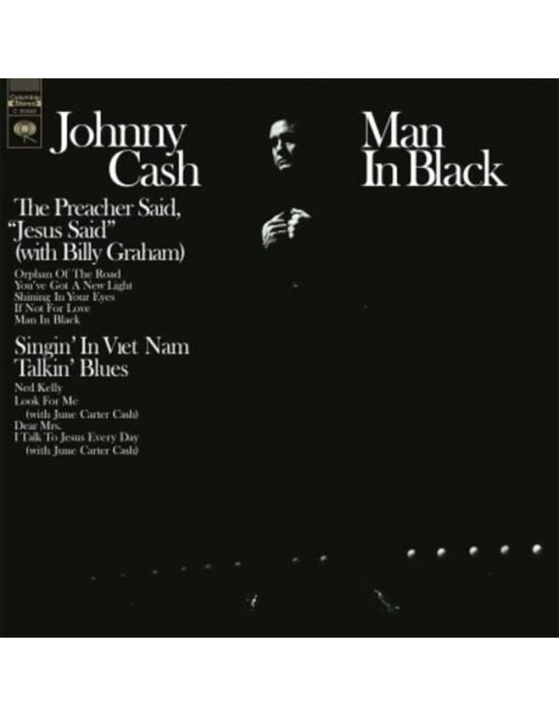 (LP) Johnny Cash - Man In Black (2024 Reissue on Clear Vinyl) Music On Vinyl