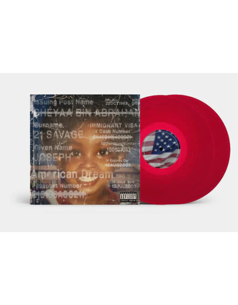(LP) 21 Savage -American Dream (Limited translucent red colored vinyl)