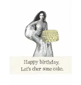 (Cards) Let's Cher Some Cake Funny Cher  Birthday Card