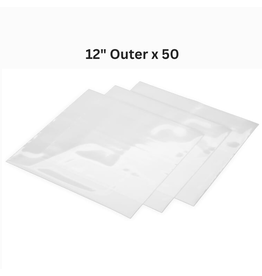 12" Poly Outer Sleeves  - Pack of 50/$14.95