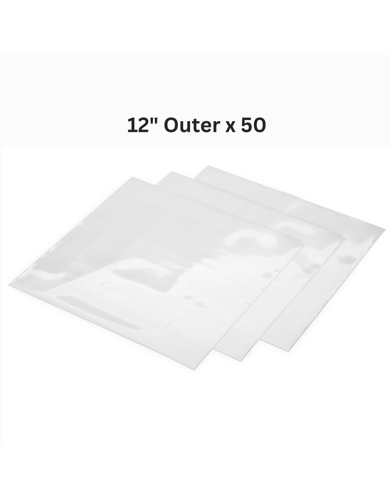 12" Poly Outer Sleeves  - Pack of 50/$14.95