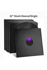 12" Outer Card Stock Sleeves (Black)