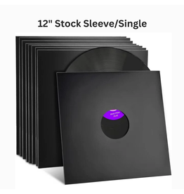 12" Outer Card Stock Sleeves (Black)