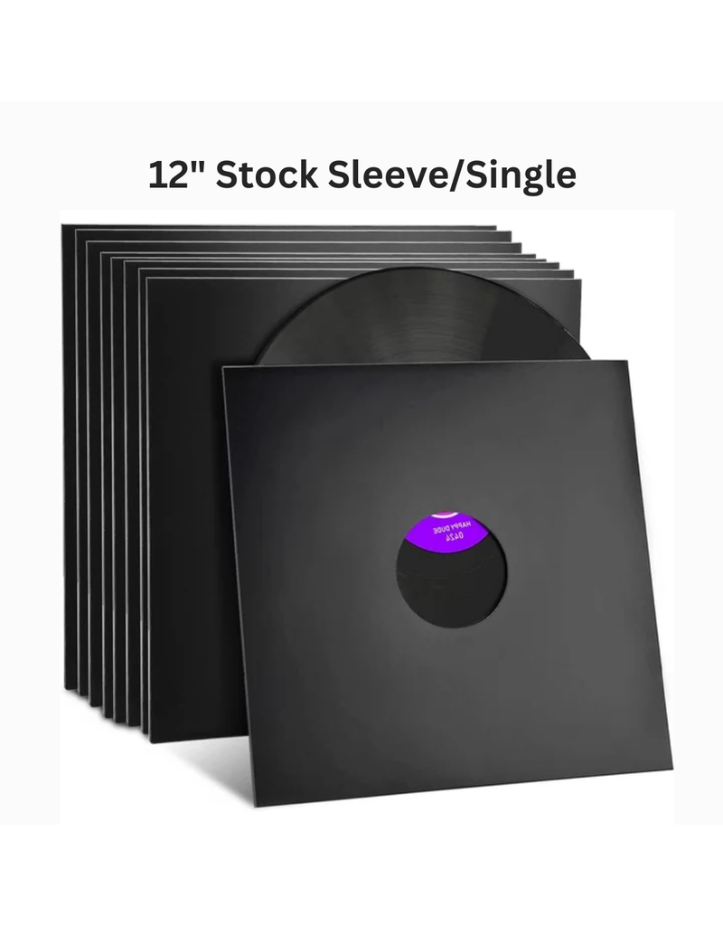 12" Outer Card Stock Sleeves (Black)