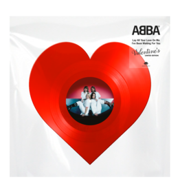 (LP) ABBA - Lay All Your Love On Me / I've Been Waiting For You (Heart-Shaped Red 12" Vinyl)