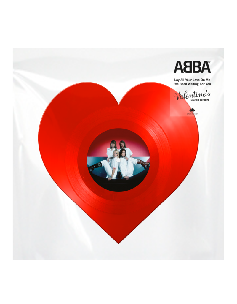 (LP) ABBA - Lay All Your Love On Me / I've Been Waiting For You (Heart-Shaped Red 12" Vinyl)