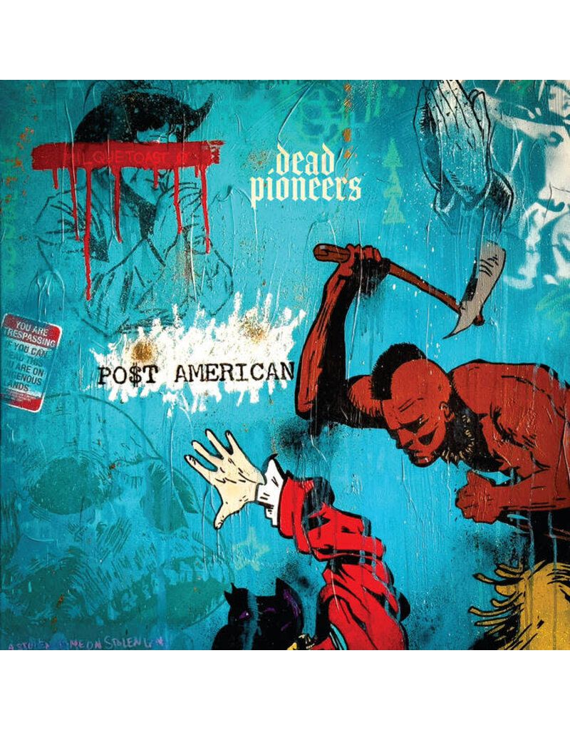 (LP) Dead Pioneers - PO$T AMERICAN (Indie Exclusive Curacao Marbled Vinyl)