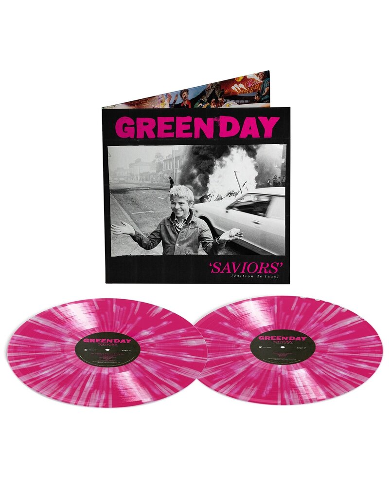 Reprise (LP) Green Day - Saviors (Deluxe Edition) [Standard Pink & White Splatter]