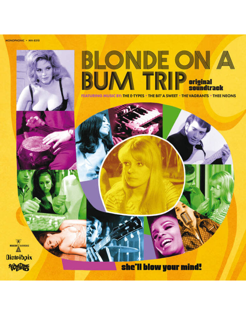 Modern Harmonic (LP) Various Artists -  Blonde On A Bum Trip: Original Soundtrack (Clear & Orange Swirl Vinyl)