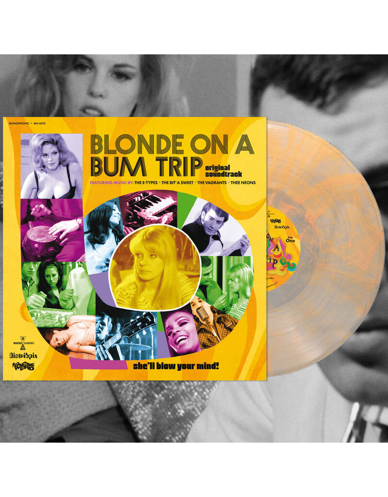 Modern Harmonic (LP) Various Artists -  Blonde On A Bum Trip: Original Soundtrack (Clear & Orange Swirl Vinyl)