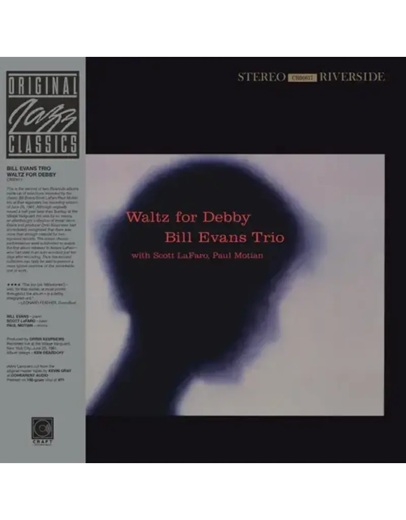 Concord Jazz (LP) Bill Evans Trio - Waltz For Debby: Original Jazz Classics Series