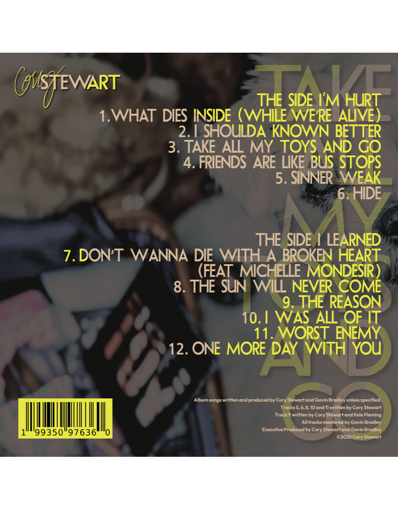 (LP) Cory Stewart - Take All My Toys And Go (Coloured Vinyl)