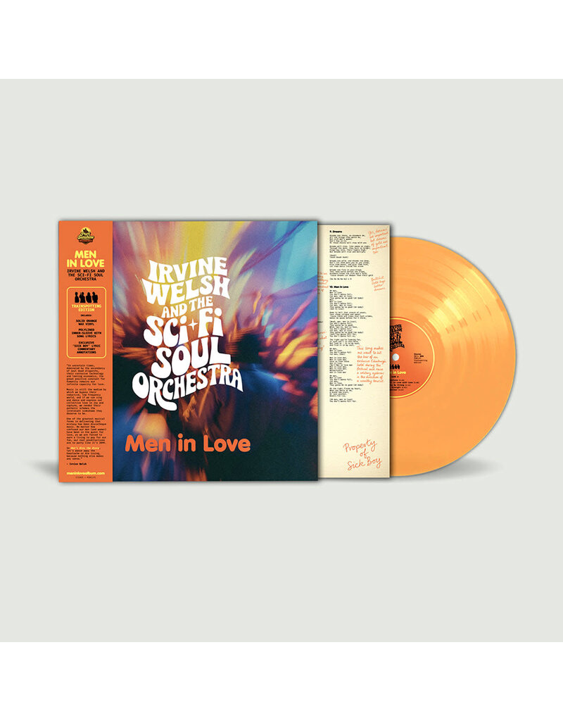 (LP) Irvine Welsh & The Sci-Fi Soul Orchestra - Men In Love (Trainspotting  Orange Vinyl Edition)