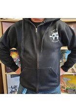 Dead Dog Zip-UP Hoodie - Crest Logo w/ Biker Patch Back