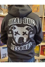Dead Dog Zip-UP Hoodie - Crest Logo w/ Biker Patch Back