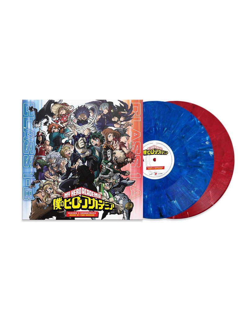 Milan Records (LP) Soundtrack (Music by Yuki Hayashi) - My Hero Academia Season 5 (2LP Blue & Red Vinyl)
