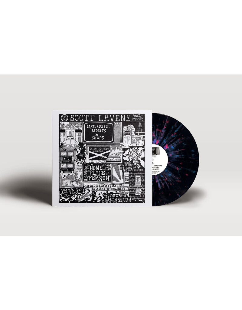 (LP) Scott Lavene - Cars, Buses, Bedsits And Shops (Eco Mix Coloured Vinyl)