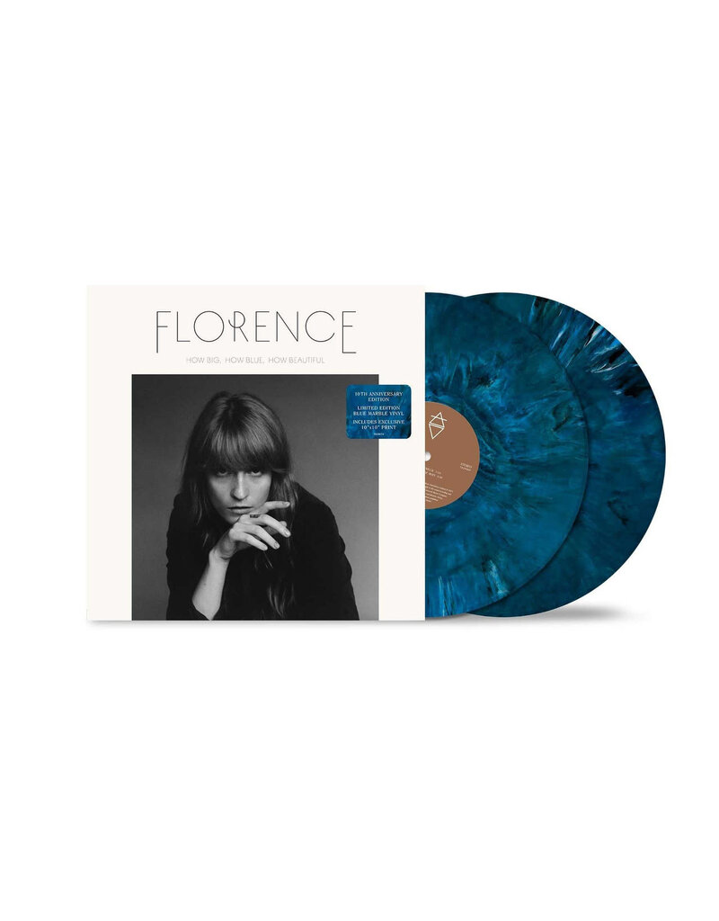 (LP) Florence + The Machine - How Big, How Blue, How Beautiful (10th Anniversary Edition) (Blue Marbled Vinyl) [2LP]