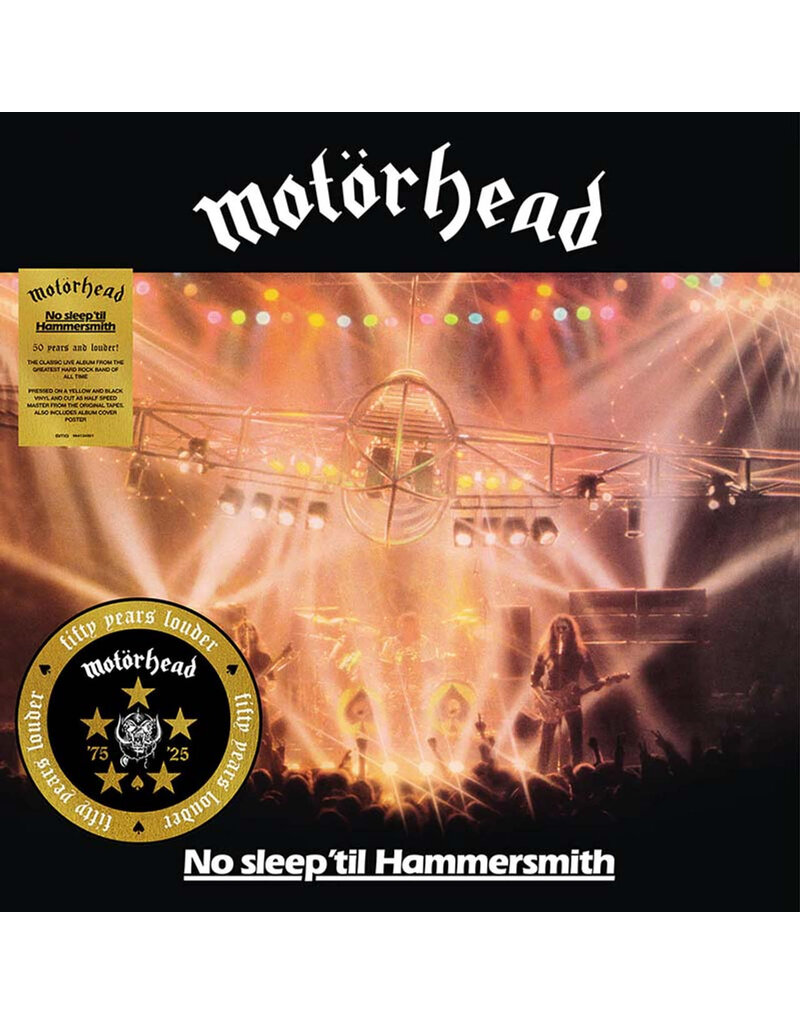 (LP) Motorhead - No Sleep 'Til Hammersmith: Live (50th Anniversary Edition) (Limited Yellow & Black Vinyl)