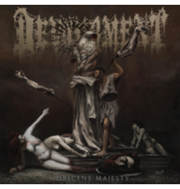 Relapse Records (LP) Devourment - Obscene Majesty (GOLD, BROWN AND BONE WHITE TRI-COLOR W/RED, OXBLOOD AND BONE WHITE SPLATTER VINYL)
