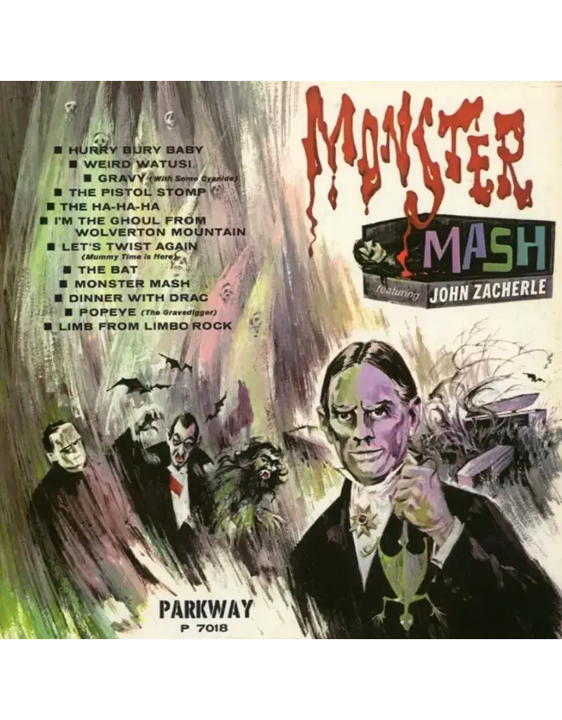 (LP) John Zacherle - Monster Mash (Indie Exclusive Purple/Green Split w/Black Splatter Vinyl)