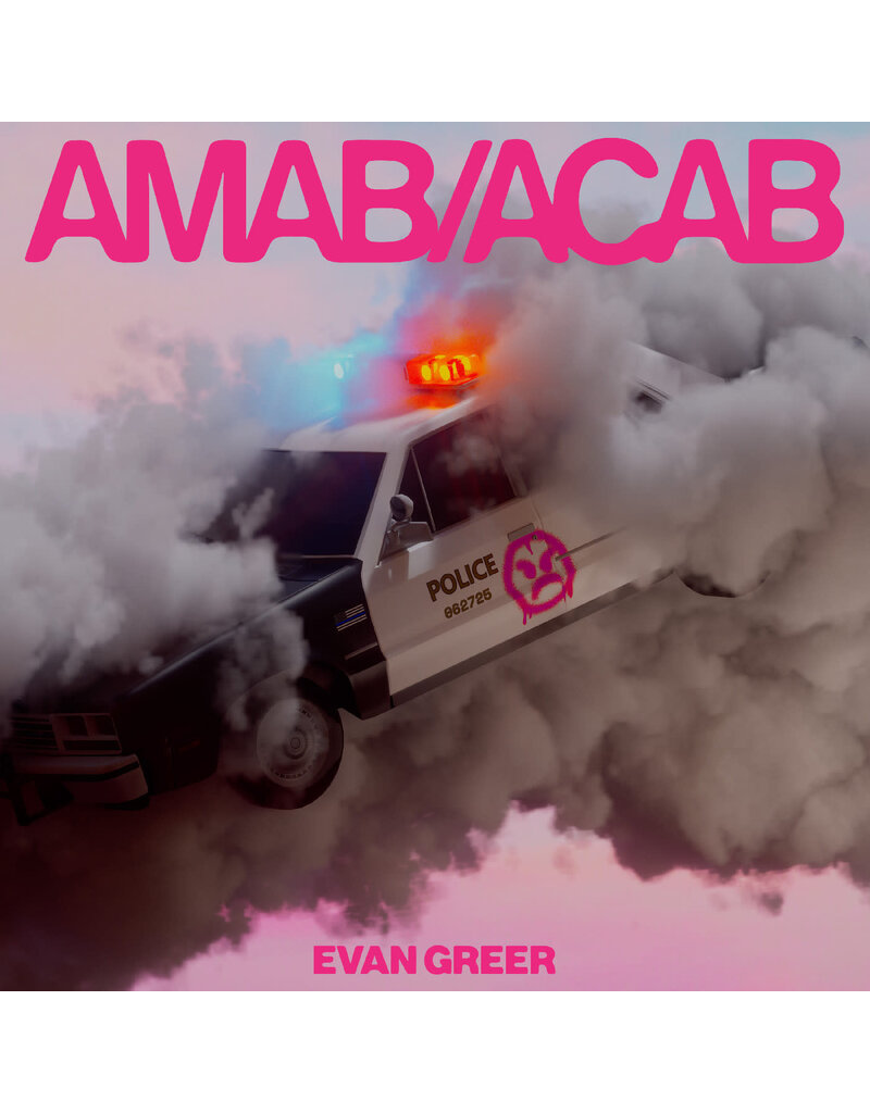 (LP) Evan Greer - AMAB/ACAB (Clear/Pink Cloud Vinyl)