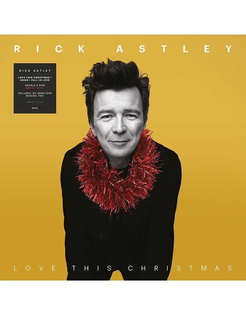 BMG Rights Management (LP) Rick Astley - Love This Christmas / When I Fall In Love (12") Red Vinyl