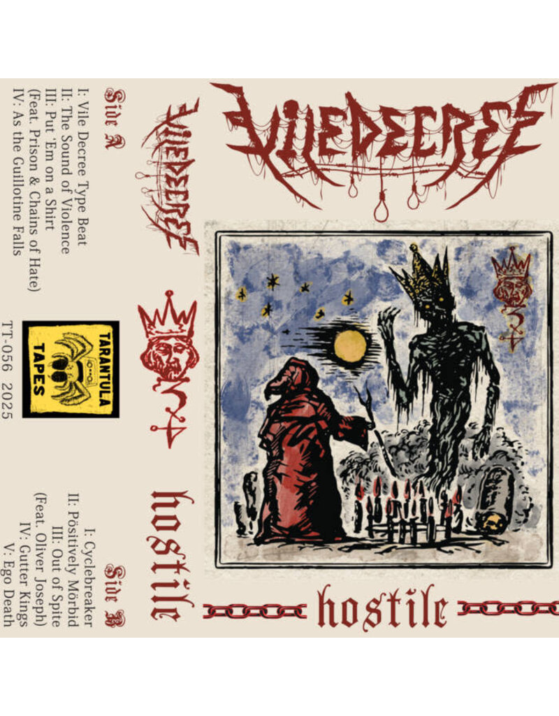 Tarantula Tapes (CS) Vile Decree - Hostile (Cream Cassette)