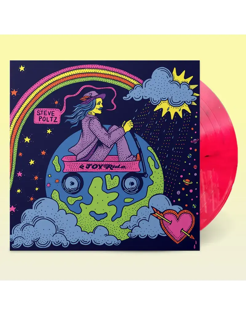 (LP) Steve Poltz  - JoyRide – (Limited Edition Pink Swirl Vinyl)