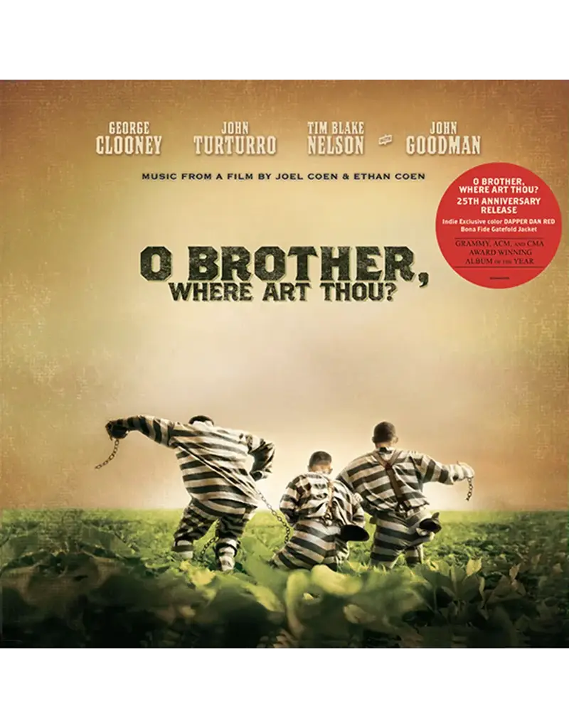 Lost Highway (LP) Various Artists - O Brother Where Art Thou (Original Soundtrack) (25th Anniversary Edition) [Indie Exclusive Red Vinyl] [2LP]