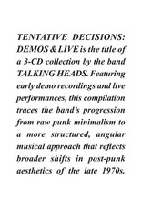 Rhino-Warner (CD) Talking Heads - Demos & Live (3CD)