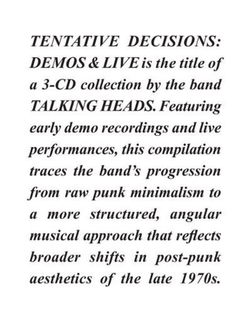 Rhino-Warner (CD) Talking Heads - Demos & Live (3CD)