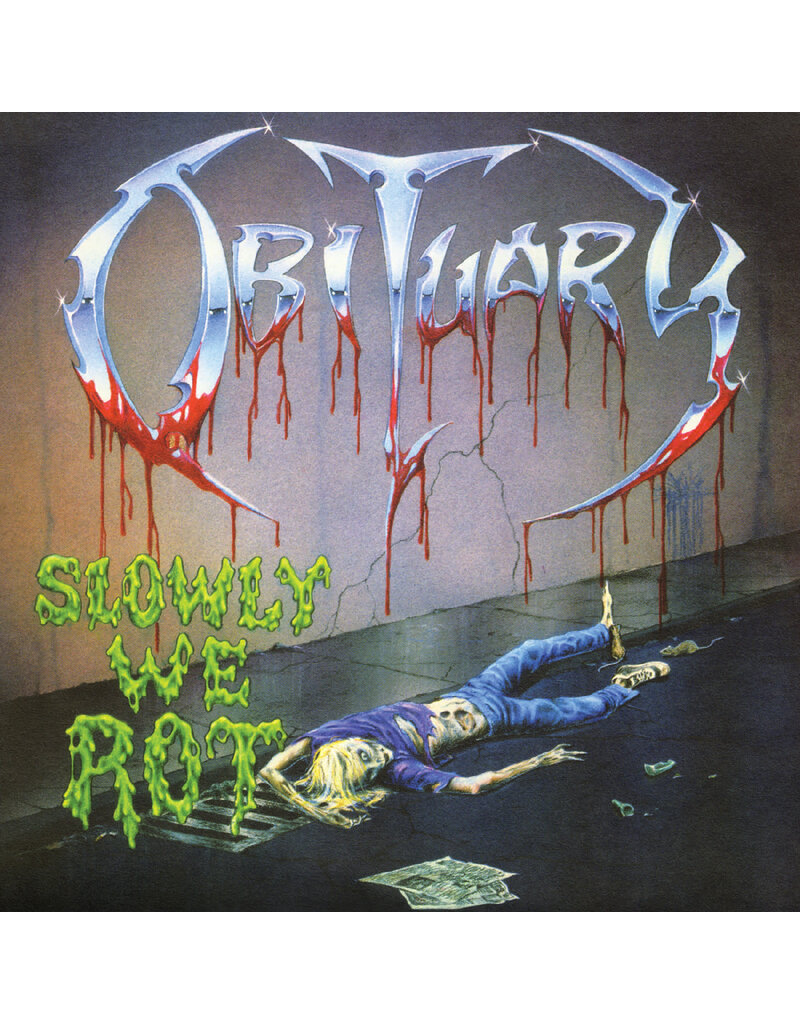 (LP) Obituary - Slowly We Rot (Limited Corpse Blue with Blood Splatter Vinyl) (2026 Remastered Expanded Edition)