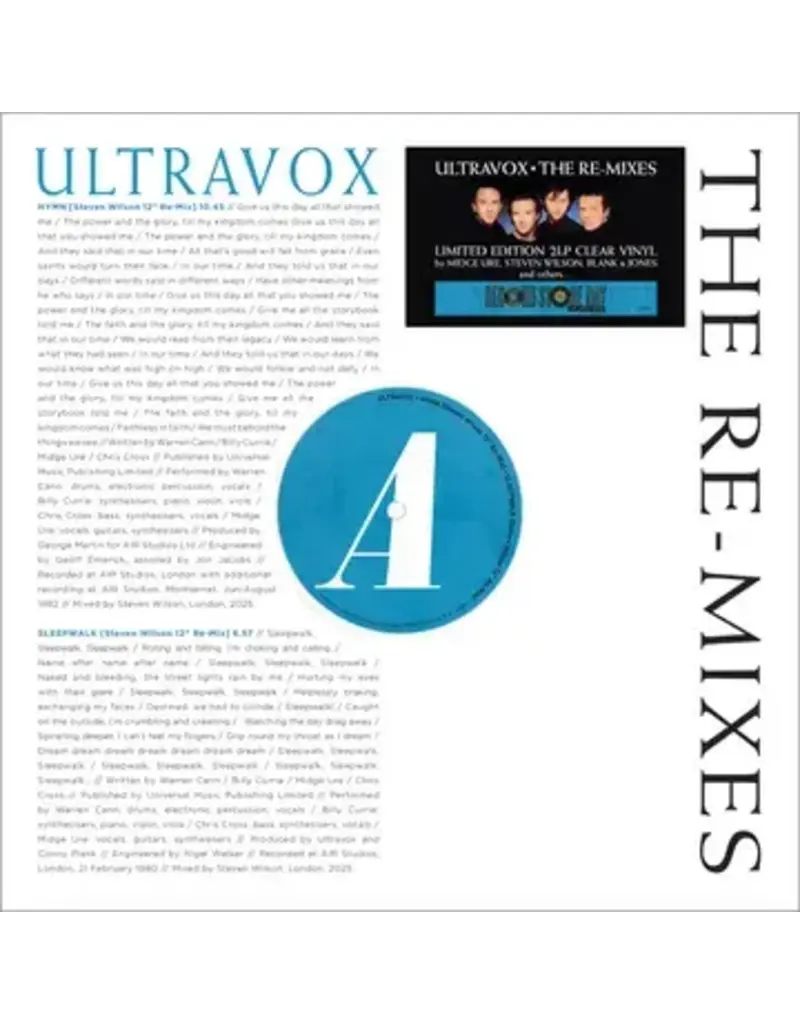 Chrysalis (LP) Ultravox - The Re-Mixes (RSD26)