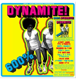 (LP) Various Artists - Soul Jazz Records Presents: 600% DYNAMITE! Ska, Soul, Rocksteady, Funk and Dub in Jamaica (Transparent Yellow Vinyl) (2LP)
