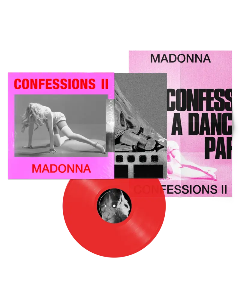 (LP) Madonna - Confessions II (Standard Translucent Red Vinyl w/ Alt Pink Cover Art)