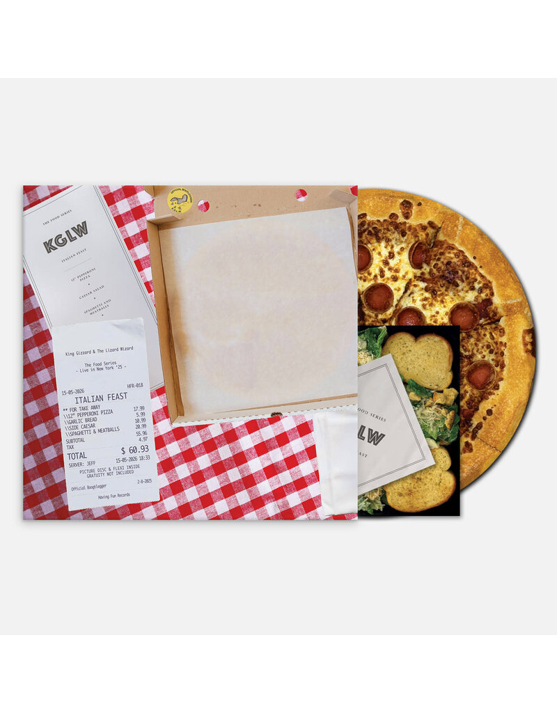 (LP) King Gizzard and The Lizard Wizard - Italian Feast (Pizza & Spaghetti + Meatballs Picture Disc Vinyl, Caesar Salad flexi 7" + napkin)