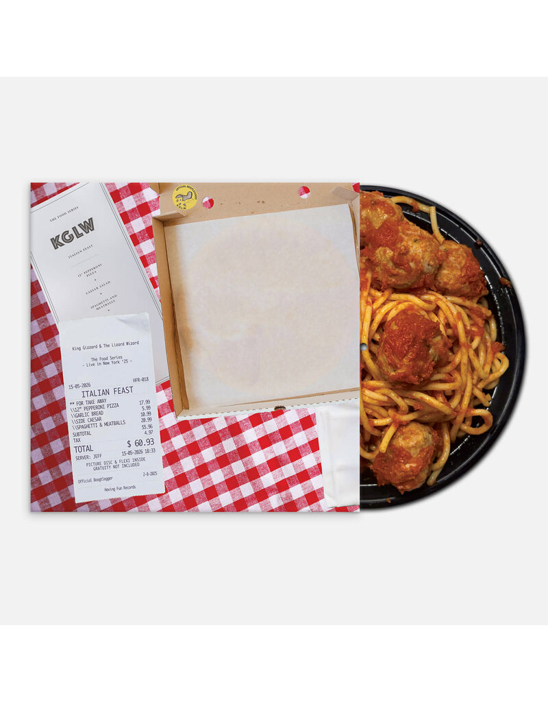 (LP) King Gizzard and The Lizard Wizard - Italian Feast (Pizza & Spaghetti + Meatballs Picture Disc Vinyl, Caesar Salad flexi 7" + napkin)