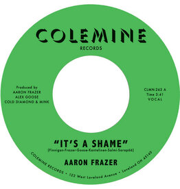 (LP) Aaron Frazer - It's A Shame/The Fool (7") Natural with green swirl coloured Vinyl