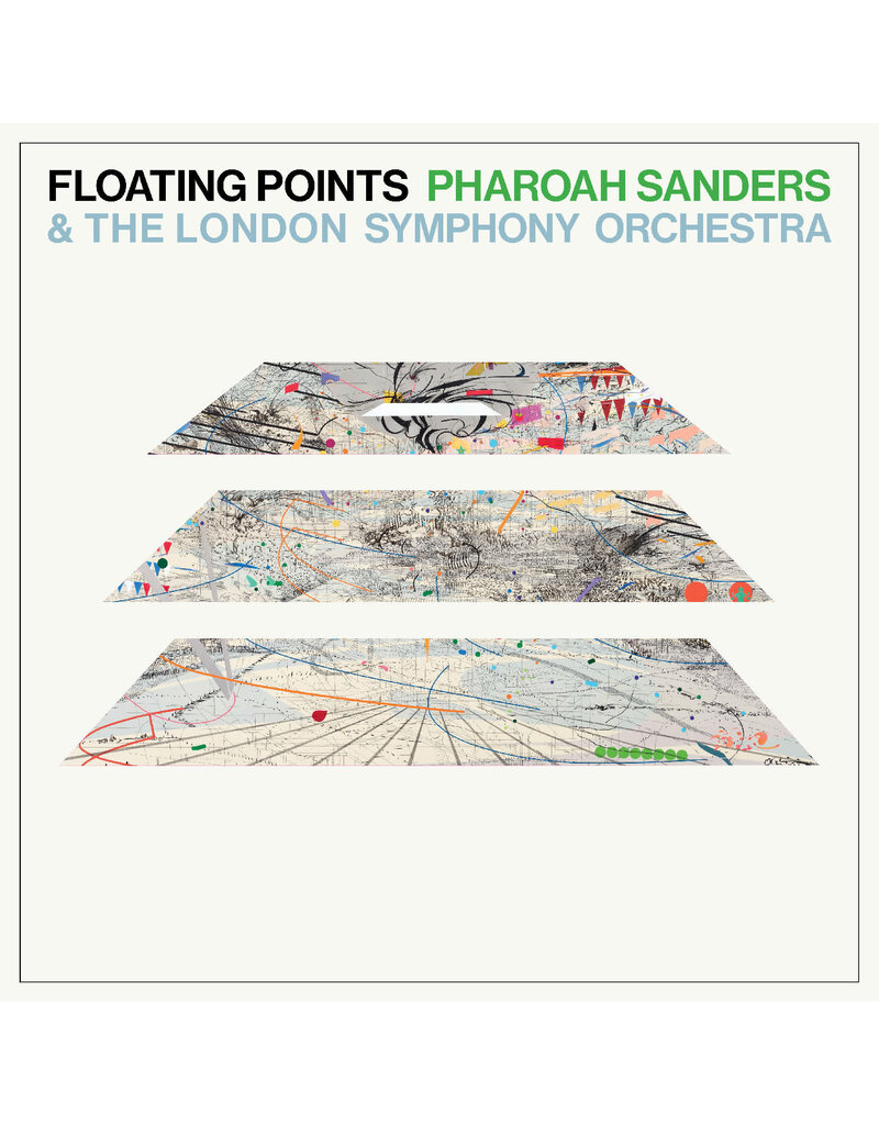 Luaka Bop (LP) Floating Points & Pharoah Sanders w/ The London Symphony Orchestra - Promises (5th Anniversary Edition) (Abiogenesis Blue/Green Vinyl w/ Die Cut Sleeve)