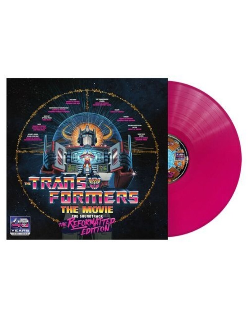 (LP) Various Artists - Transformers: The Movie, The Soundtrack, The Reformatted Edition (Limited Energon Pink Vinyl)