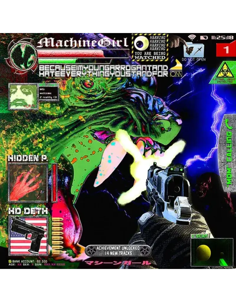 (LP) Machine Girl – .​.​.​Because I'm Young Arrogant And Hate Everything You Stand For (Black Vinyl)