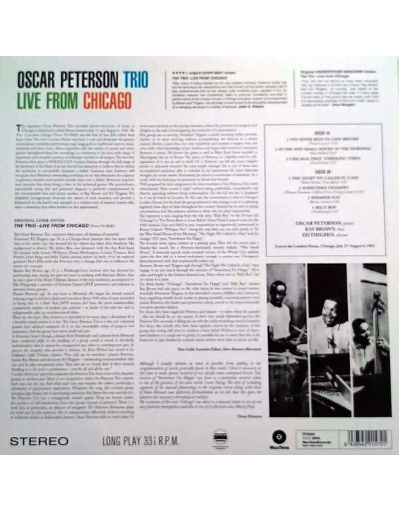 (Used LP) The Oscar Peterson Trio – The Trio - Live From Chicago