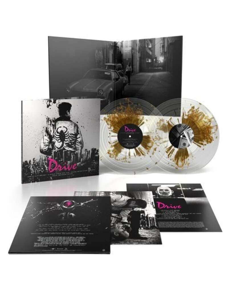 Lakeshore Records (LP) Cliff Martinez - Drive 10 (Original Motion Picture Soundtrack) 15th Anniversary (2LP Gold Splatter On Clear Vinyl)