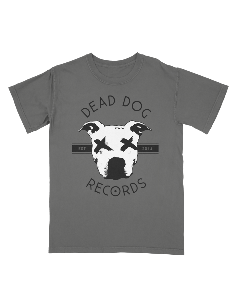 Dead Dog T-Shirt - Full Frontal Logo Charcoal Grey