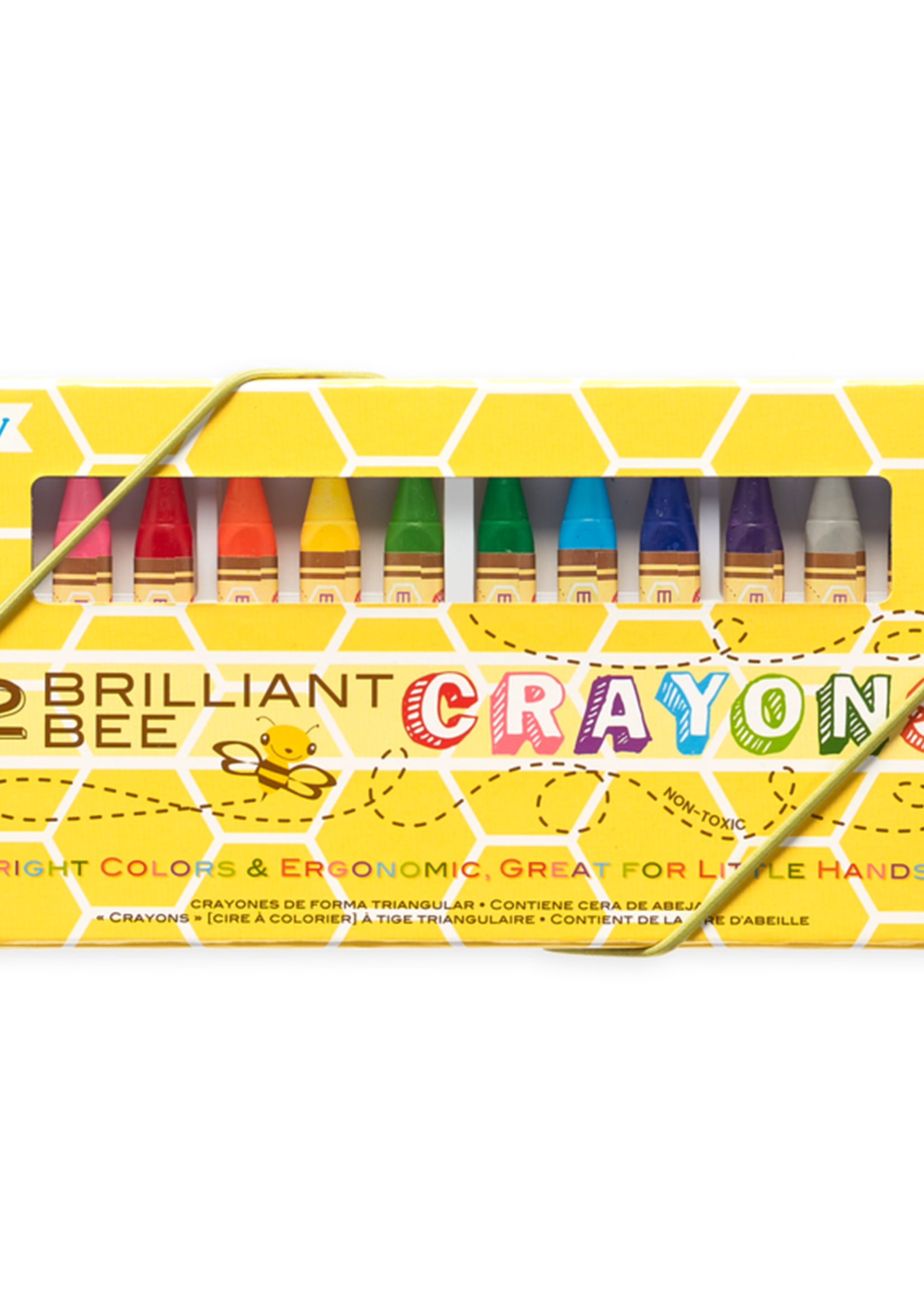 Ooly Brilliant Bee Beeswax Crayons - Set Of 12