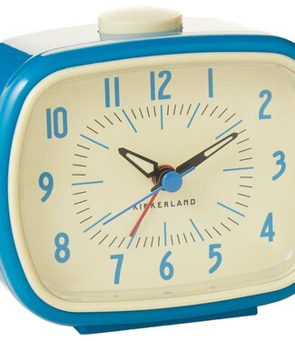 Kikkerland Retro Alarm Clock - Blue