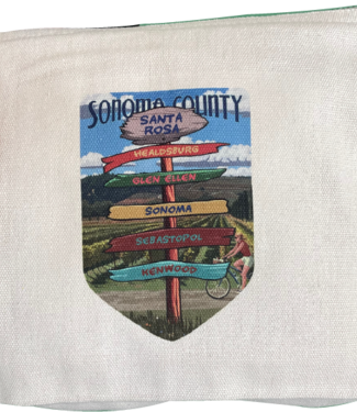 Lantern Press Sonoma County Signpost Zippered Bag