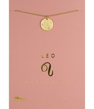 Lucky Feather Necklace / Zodiac Leo