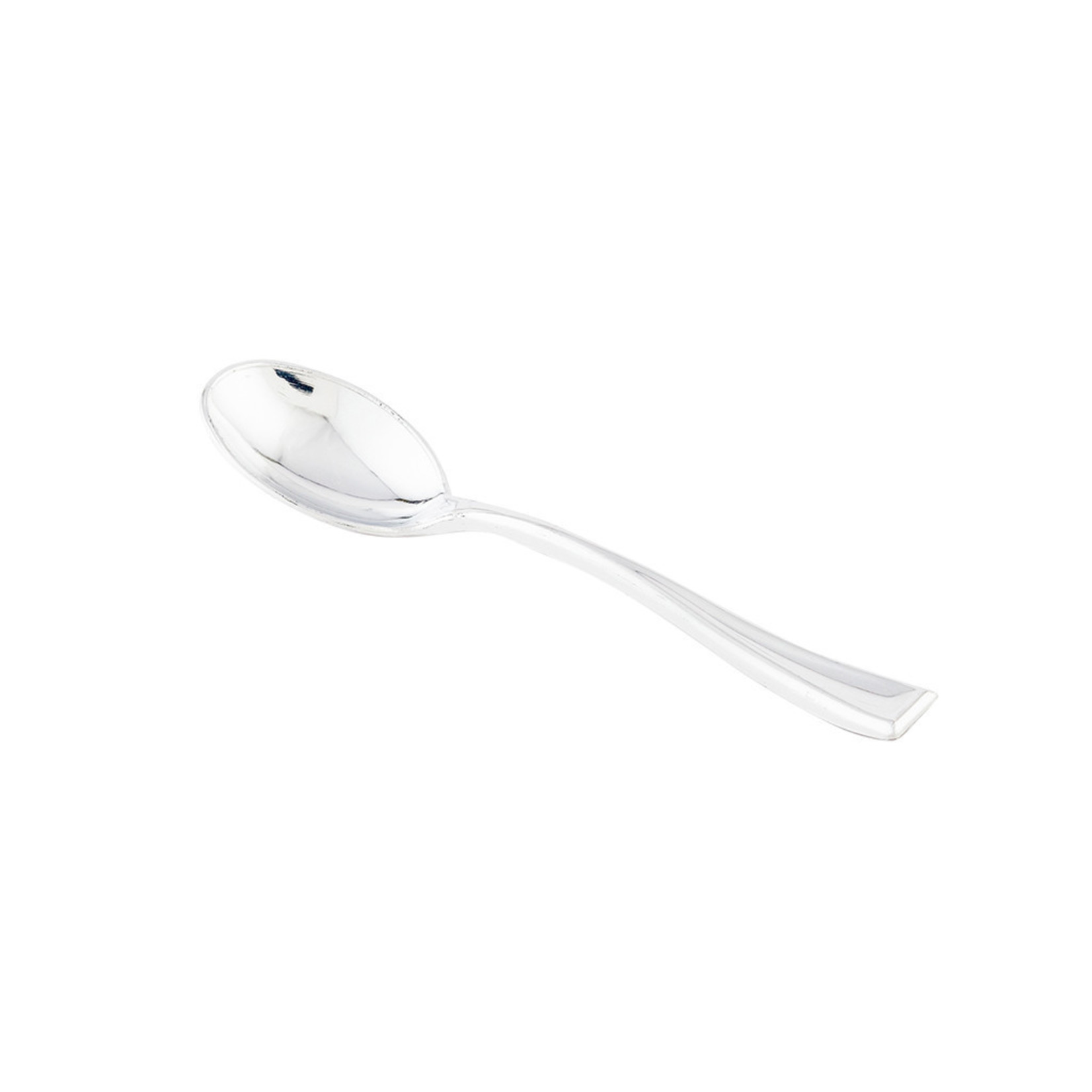 Plasticware Silver Mini Spoon 3.9" (500 ct) Pastry Depot